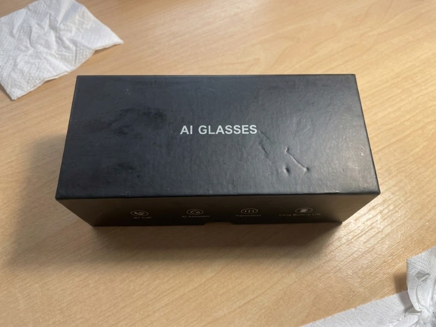Óculos Inteligente AI Glasses Pro — Câmara POV, Áudio Bluetooth e Assistente IA — óculos inteligente recondicionado com garantia na Nova Lens