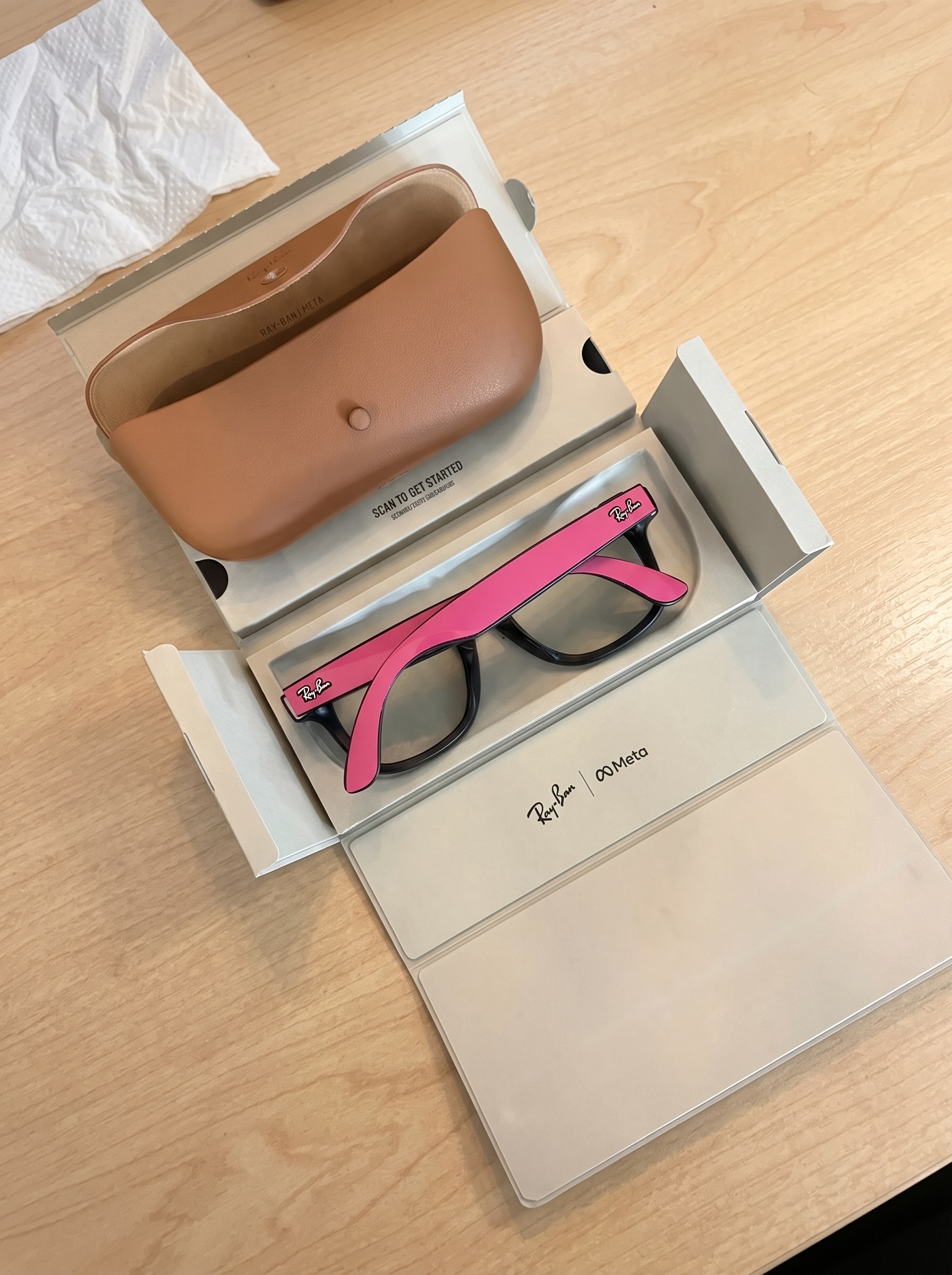 Óculos Inteligente Ray-Ban Meta Wayfarer Gen 2 — Matte Black com Lentes Clear — óculos inteligente recondicionado com câmera — foto 3
